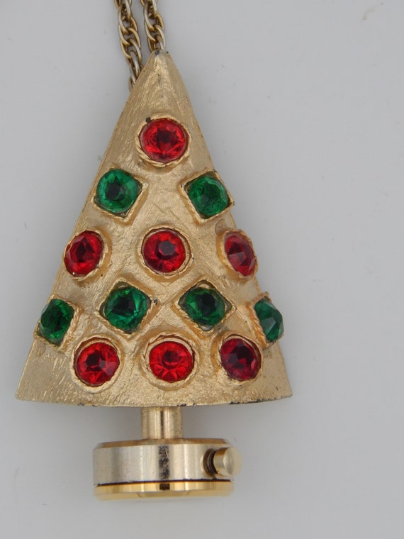 HOBE Light Up Christmas Tree Pendant Necklace Unbel Gem