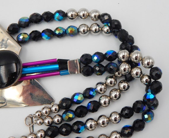 FLORELLE Statement Artesian Necklace - 1980s Time… - image 4