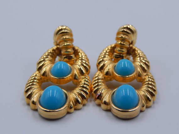 CARLYLE Statement Faux Turquoise Earrings - Gorge… - image 6