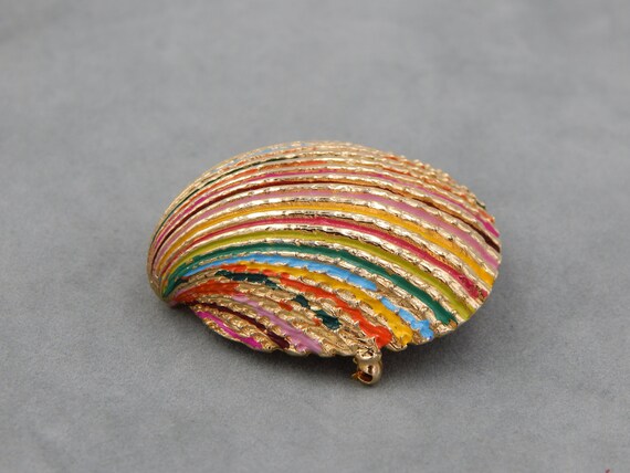 CASTLECLIFF Seashell Pin - Vibrant Rainbow Colors - image 6