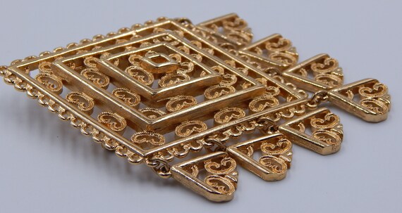 MONET Dramatic Statement Filigree Pin Brooch - St… - image 7