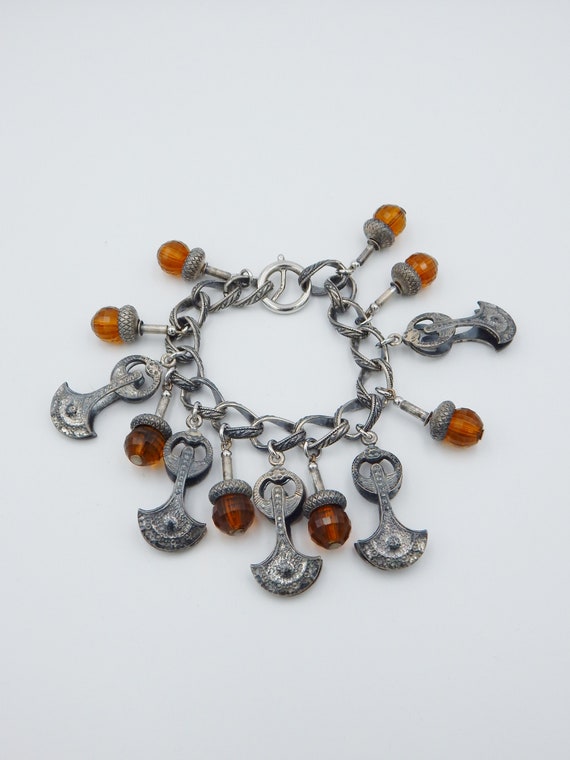 NAPIER Charm Bracelet Medieval Gauntlet Renaissanc