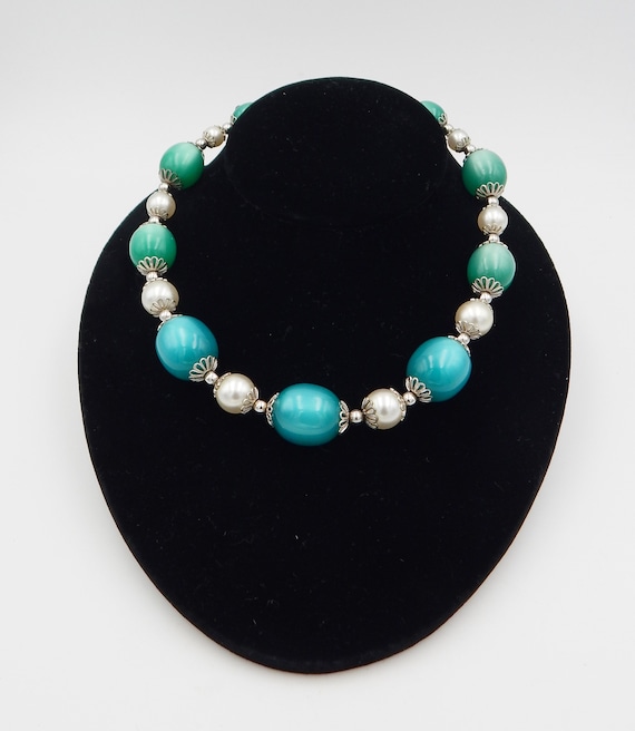 NAPIER Moonglow Faux Pearl Necklace - Bi-color Moonglow