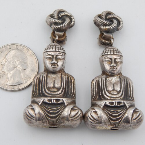 NAPIER Buddha shops Shangri-La Charm Earrings - 1950 Beauties