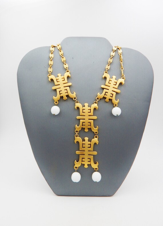 CASTLECLIFF Asian Influence Statement Necklace - … - image 2