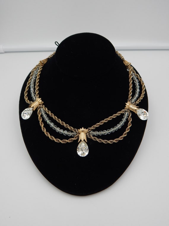 NAPIER Festoon Rhinestone & Crystal Necklace - 195