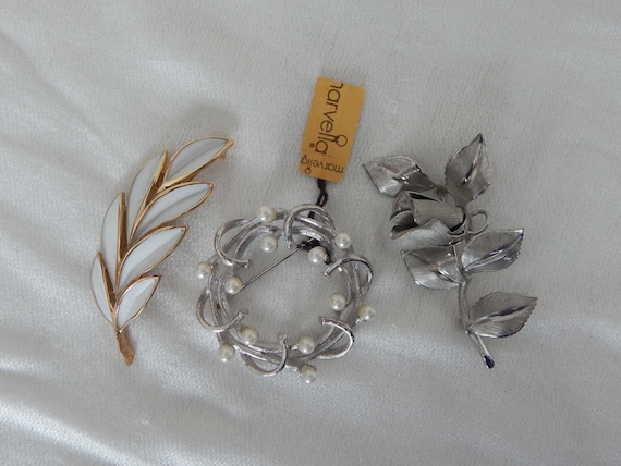 TRIFARI, MARVELLA, GIOVANNI Pins - Three Vintage … - image 1