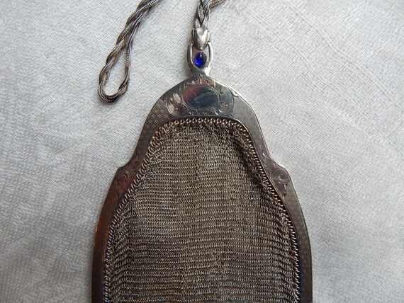 NAPIER Purse Silver Mesh 1920 - Art Deco Beauty - image 5