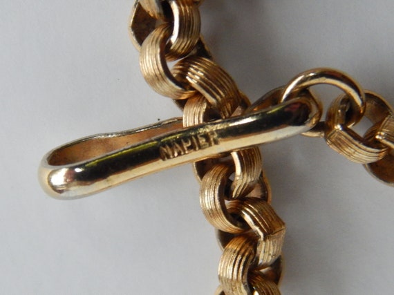 NAPIER Honey Brown Bead Necklace Earrings Demi - … - image 6