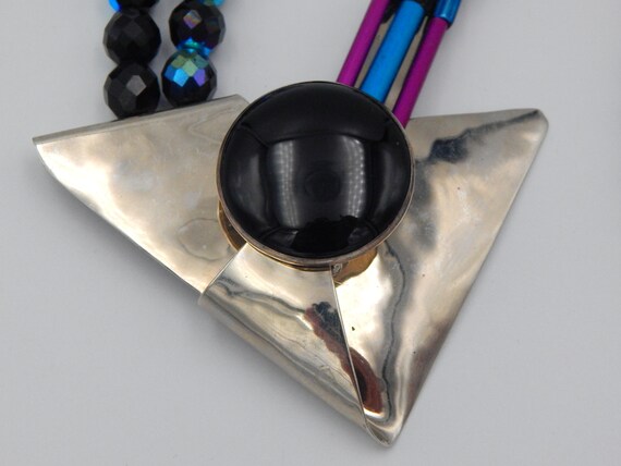 FLORELLE Statement Artesian Necklace - 1980s Time… - image 7