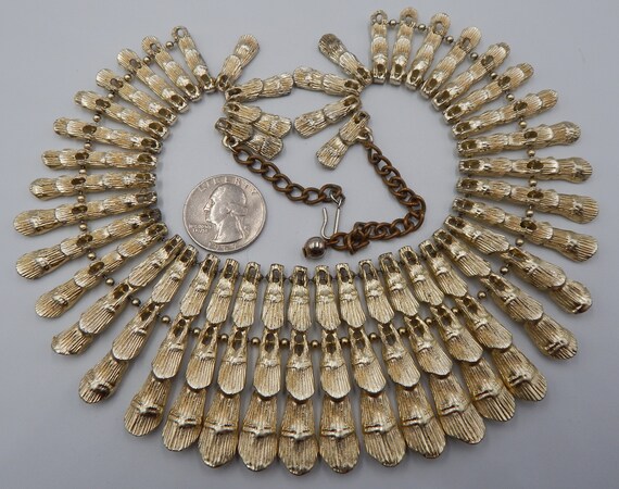 BSK Bib Statement Necklace - Egyptian Influence - image 10