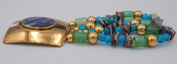 FLORELLE Designer Artesian Statement Necklace - N… - image 4