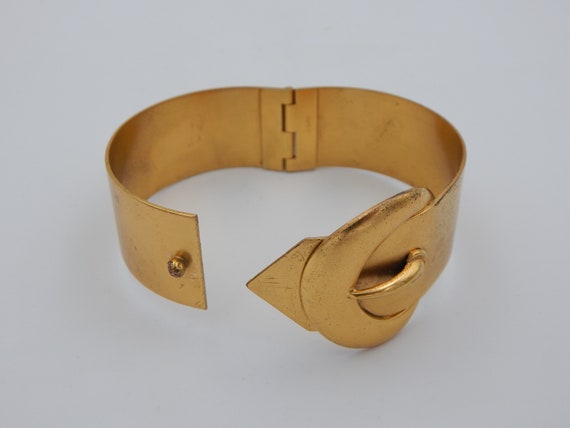 NAPIER Buckle Cuff Bracelet Art Nouveau Style - image 3