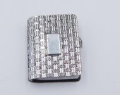 NAPIER Pill Trinket Box Book Shape - Basket weave 1960