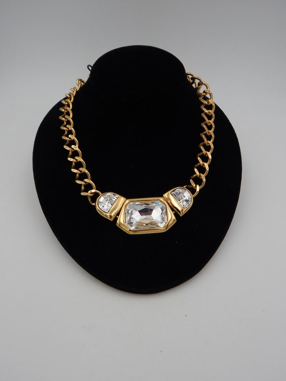 NAPIER Swarovski Crystal Pendant Necklace - 1980