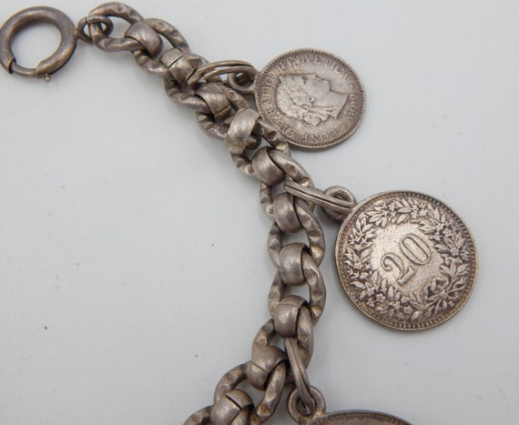 NAPIER Charm Bracelet European Coins Faux - World… - image 5