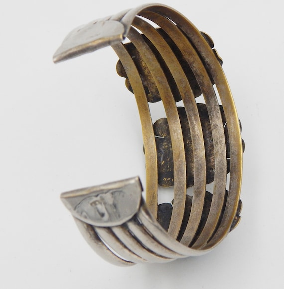EGYPTIAN REVIVAL Scarab Cuff Bracelet - image 9