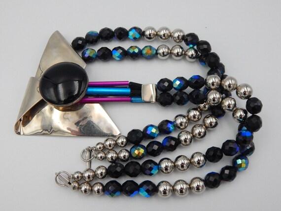 FLORELLE Statement Artesian Necklace - 1980s Time… - image 8