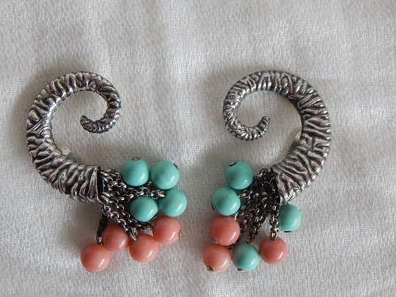 NAPIER Ram Horn Stylized Earrings - Earlier Piece - image 5