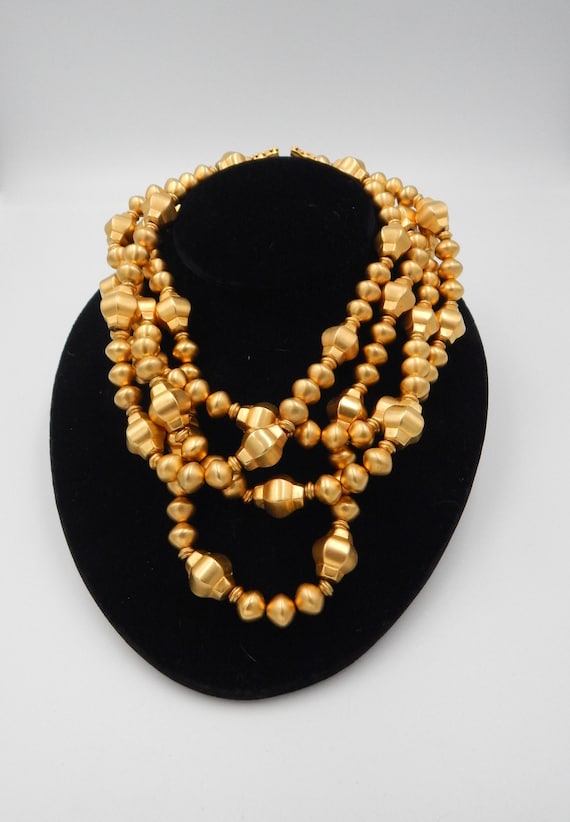 Karl Lagerfeld Statement Beaded Multi Strand Neck… - image 2