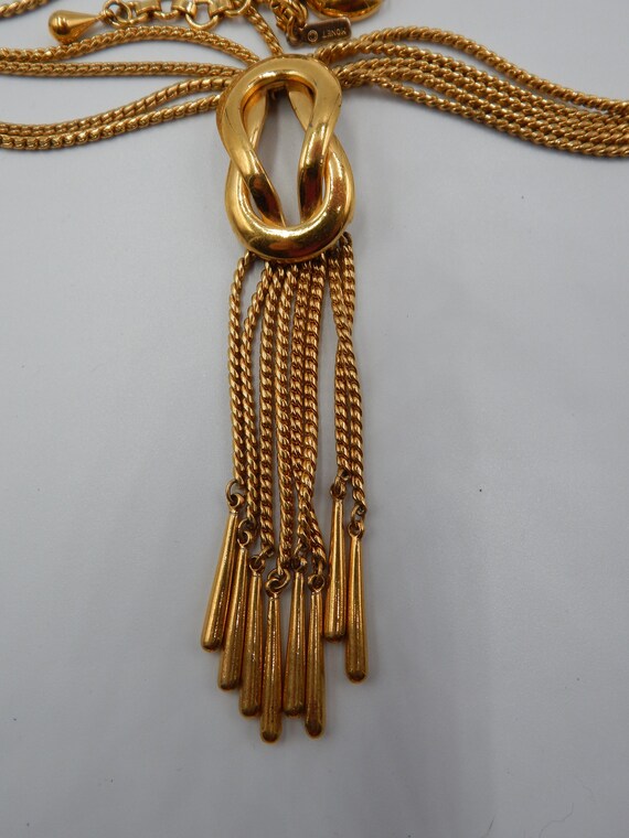 MONET Multi-Chain Fringe Necklace - Unique Design - image 6