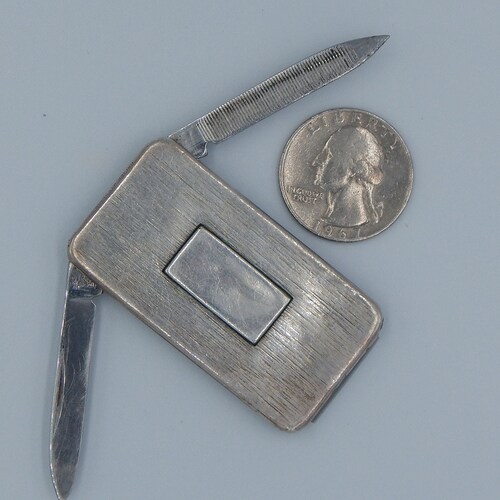 NAPIER Sterling Money Clip Jack Knife Nail File shops - Unique Men's Accessory