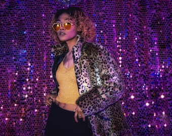 Manteau Léopard, Manteau Penny Lane, Manteau Shearling, Cheetah Sisters, Funky, Presque Célèbre, Soul69, SoulSixNine, Manteau années 90, Manteau vintage