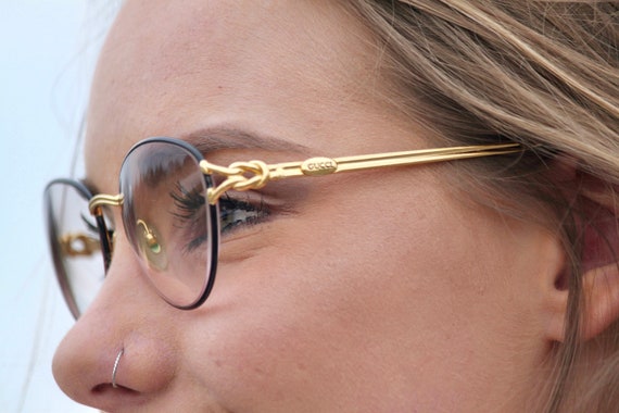 Gucci, Reading Glasses, Vintage Sunglasses, Gold … - image 6