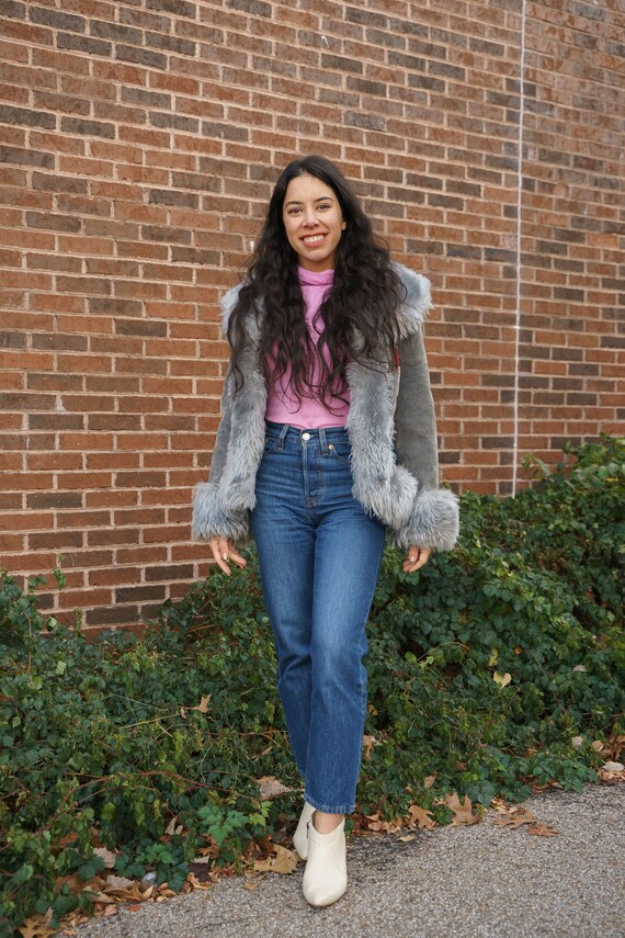 Window Pane - 1970s Grey, Multicolor Patchwork, V… - image 5