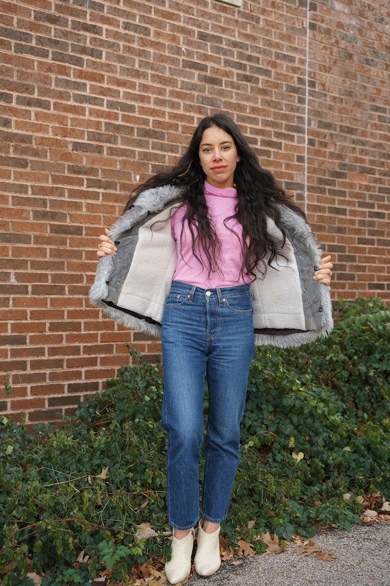 Window Pane - 1970s Grey, Multicolor Patchwork, V… - image 7