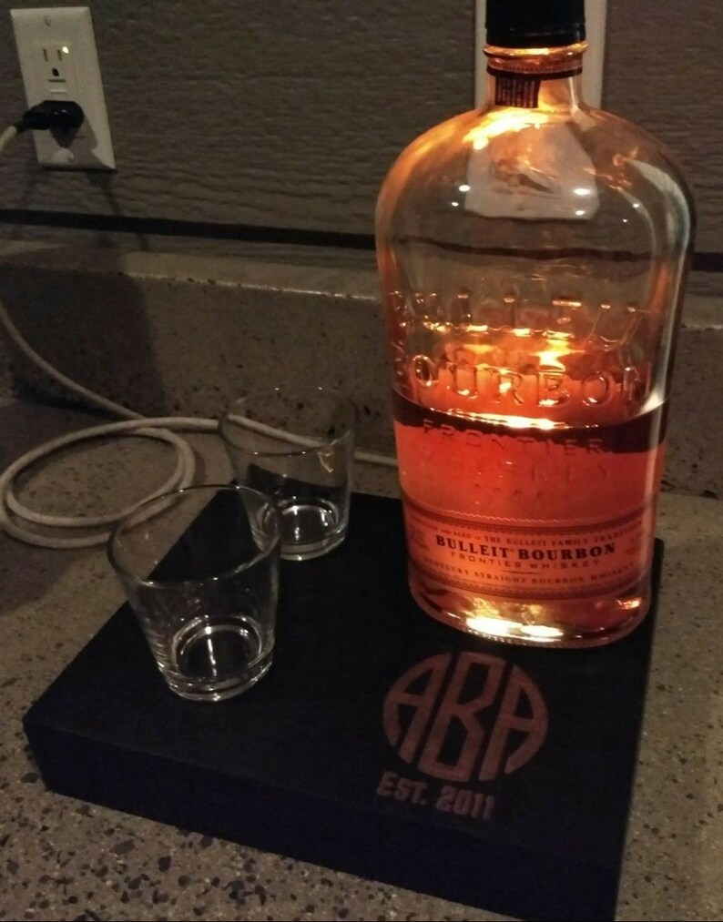The Whiskey Block Lighted Bottle Display With Custom Engraving Gadgets Electronics Accessories Kromasol Com