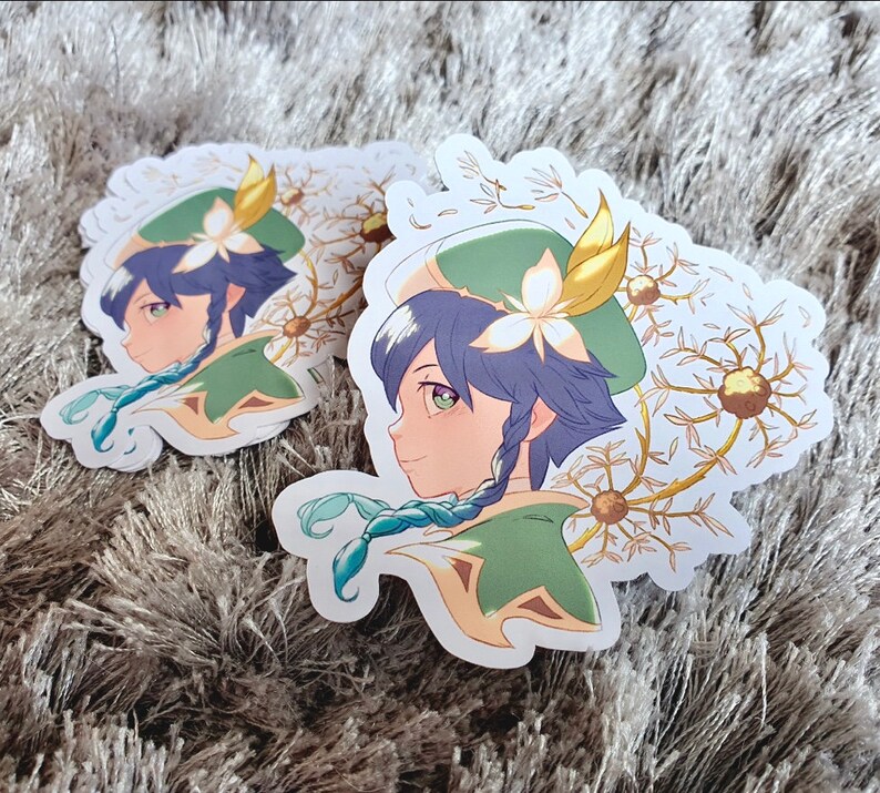 Venti Genshin Impact Sticker Cute Stickers Fantasy Decal Etsy