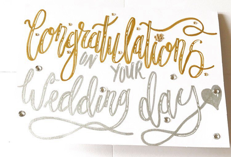 Tarjeta de boda Felicidades por tu boda Felicidades / / boda de