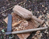 Heavy duty hardwood mallet 1.5kg - 1.75kg - beetle, club, cleaving, green wood work, froe, shingles, gates, bushcraft