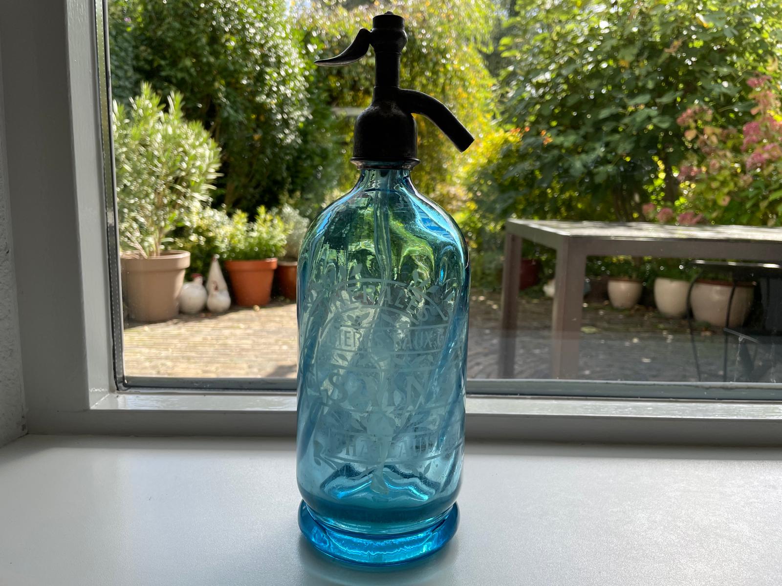 Blue Soda Syphon Bottle - Etsy