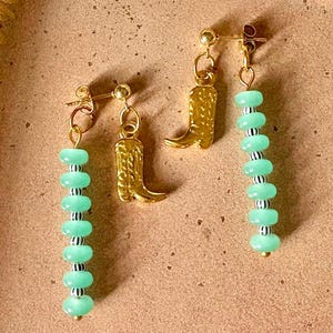 cowboy boots | double-sided earrings