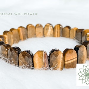 Yellow Tigers Eye Gemstone Bangle, Personal Willpower.