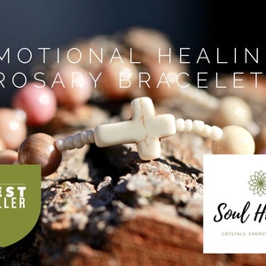 One Decade Rosary Bracelet, First Communion Gifts, Confirmation Gifts, Crystals For Emotional Healing.