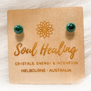 Malachite Stones and Sterling Silver Earrings, Crystals For Spiritual Growth.
