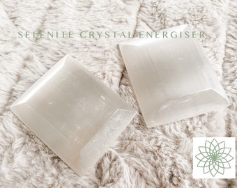 Selenite Crystal Energiser, Energy Crystals For Your Space, Personal Talisman, Crystal Energiser Plate.