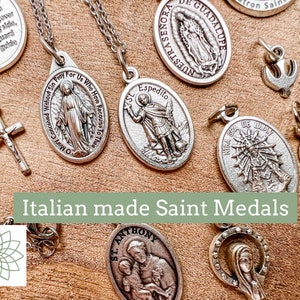 Italian Made Medal, Saints Medals, Religious Medals. Medal Necklace, Add a Medal to Your Bracelet.