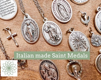 Italian Made Medal, Saints Medals, Religious Medals. Medal Necklace, Add a Medal to Your Bracelet.