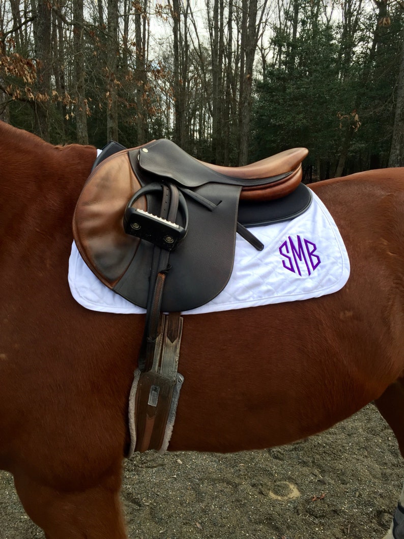 Custom Monogrammed Horse Saddle Baby Pad