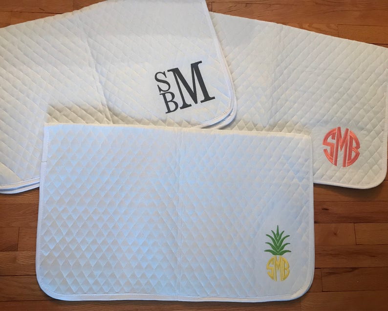 Custom Monogrammed Horse Saddle Baby Pad