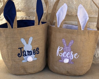 Personalized Easter Basket | Easter Bunny Basket | Monogrammed Easter Basket | Girls Easter Basket | Boys Basket | Embroidered Basket | Gift
