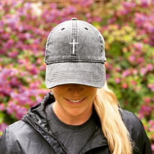 Embroidered Cross Baseball Cap | Christian hat | Women's hat | Personalized hat | Cross hat | Christmas Gift | Gift Idea |Monogram Hat