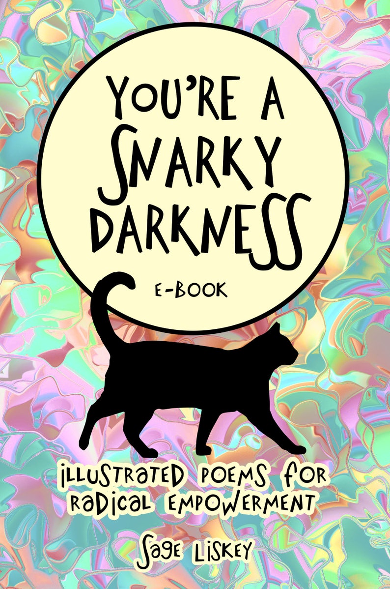 Poetry Art You're A Snarky Darkness Illustrated Poems Illustrated Poetry Mental Health Art Funny Art Funny Poetry Digital Art Writer Gift image 1