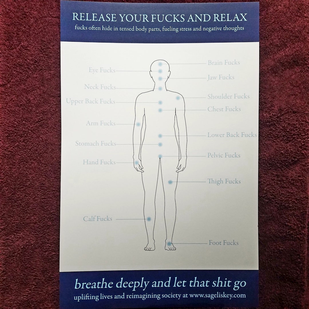 Fuck Massage Poster - Let That Shit Go, Breathe Deeply
