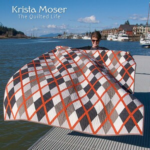 Argyle Lad Krista Moser Patterns, Modern Quilt Pattern, Uses CGR60DIA Ruler, Digital Download image 4