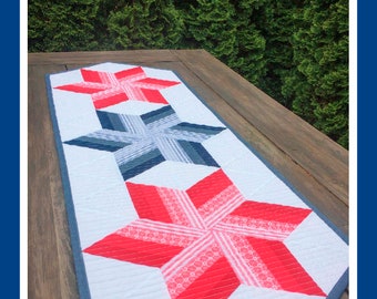 Twirl N Spin Table Runner, Patrones Krista Moser, Prensa suelta cortada, Patrón de edredón moderno, Regla de diamante grande de 60 grados, Impresión, Envío gratis EE.UU.